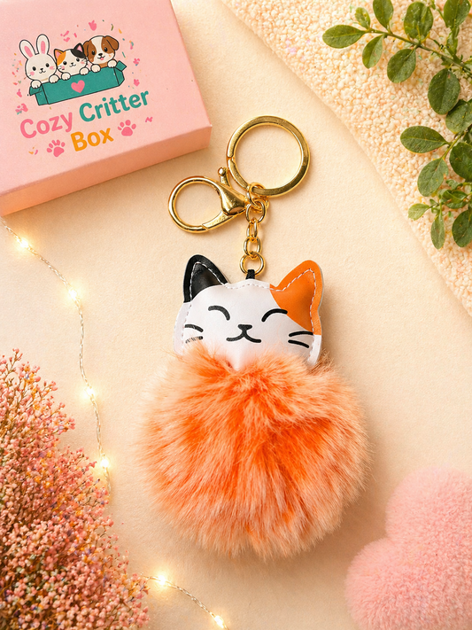 Add-On | Cat Pom-Pom Keychain π±β¨