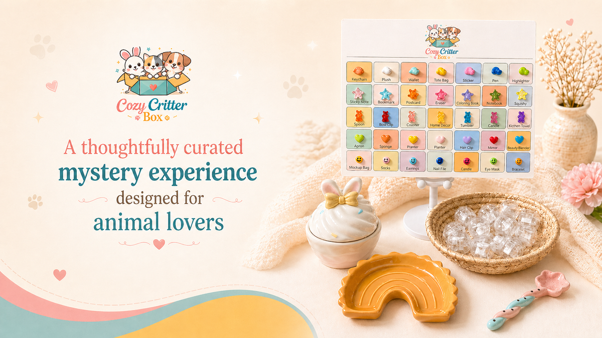 Cozy Critter Box curated and mystery boxes for cat dog and bunny lovers